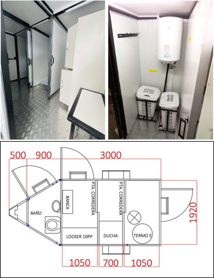 Unidad móvil de descontaminación de asbesto